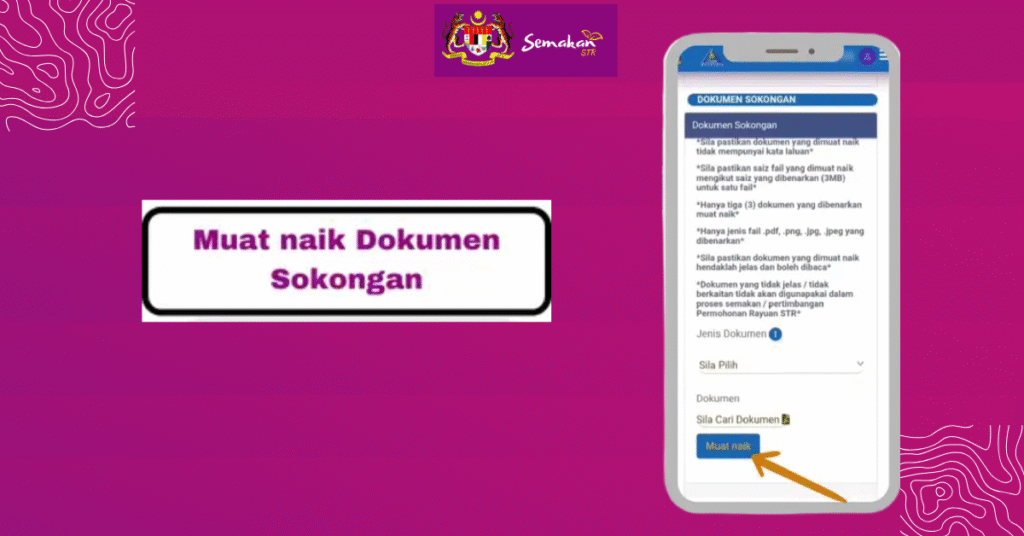 Rayuan 4 Muat naik dokumen yang dipilih menggunakan butang Muat Naik