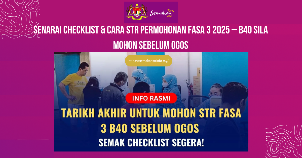 STR B40 Permohonan Baru Ogos 2025