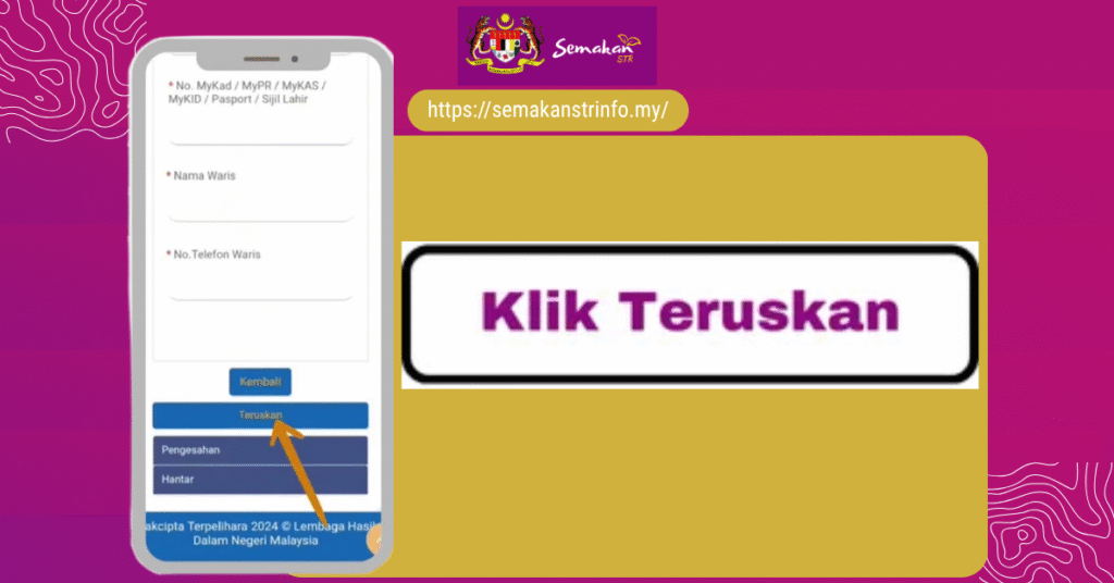 Panduan Lengkap: Cara Buat Rayuan STR Fasa 4 2024-2025 Secara Online 6 klik teruskan