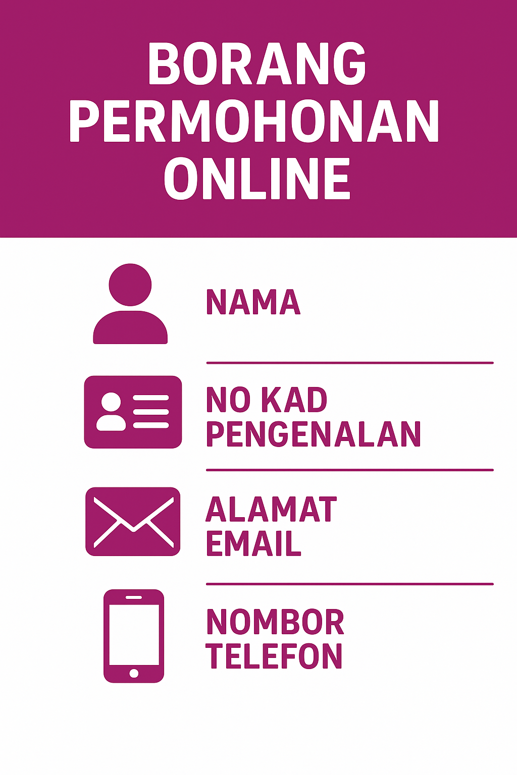 borang permohonan online