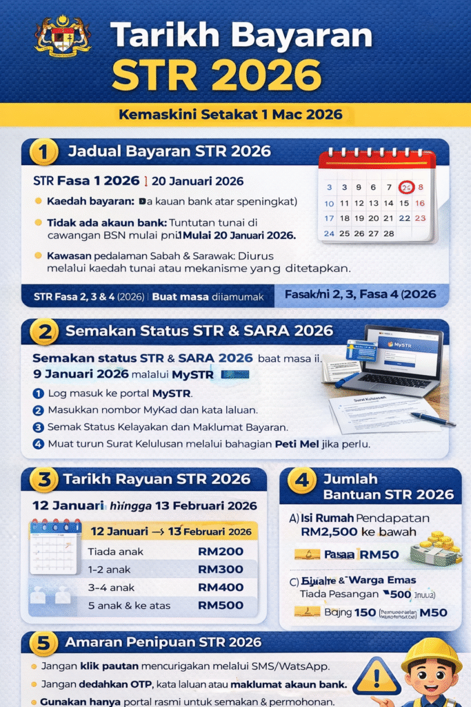Tarikh Bayaran STR 2026 2 Tarikh Bayaran STR 2026